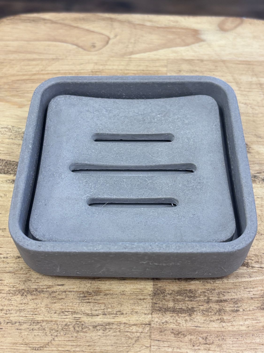 Soap Dish W/Removable Drain, charcoal