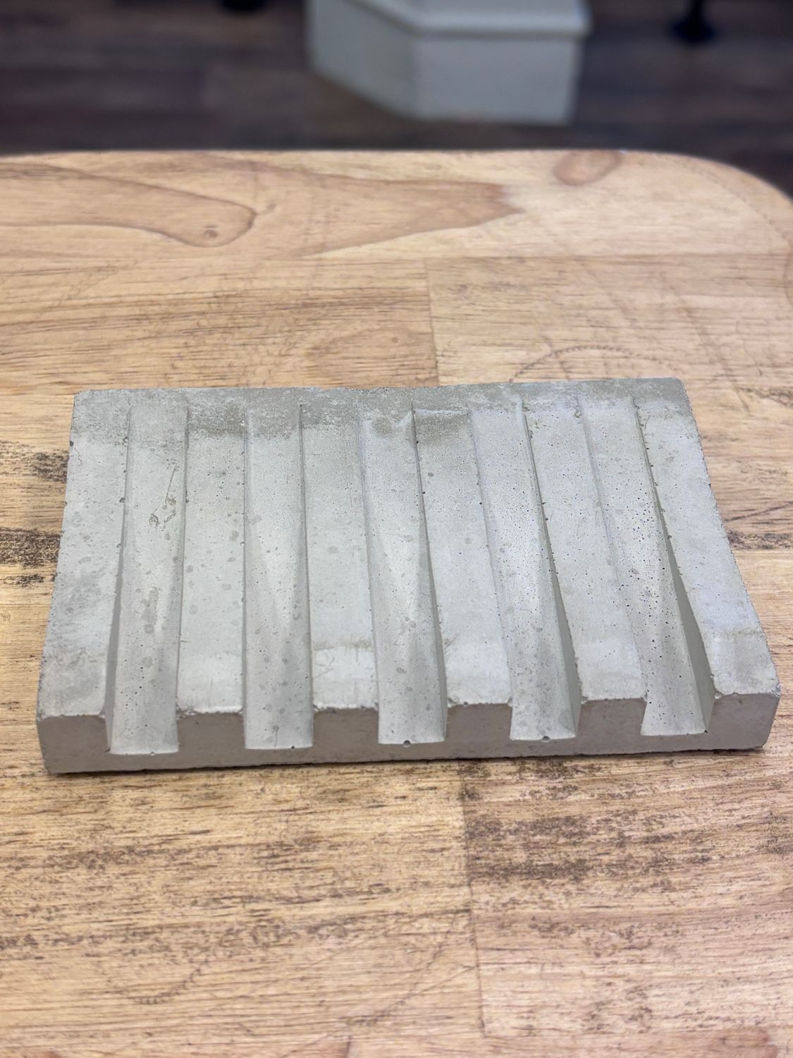 Soap Dish Gray Concrete Grates