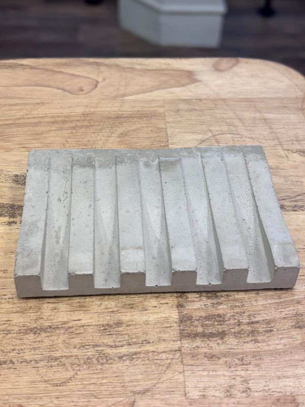 Soap Dish Gray Concrete Grates