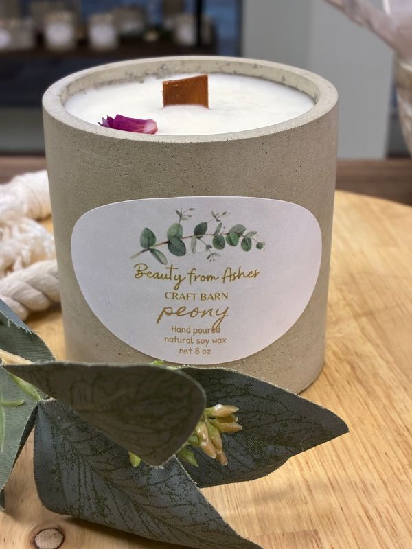 08 oz Round, Peony, Gray