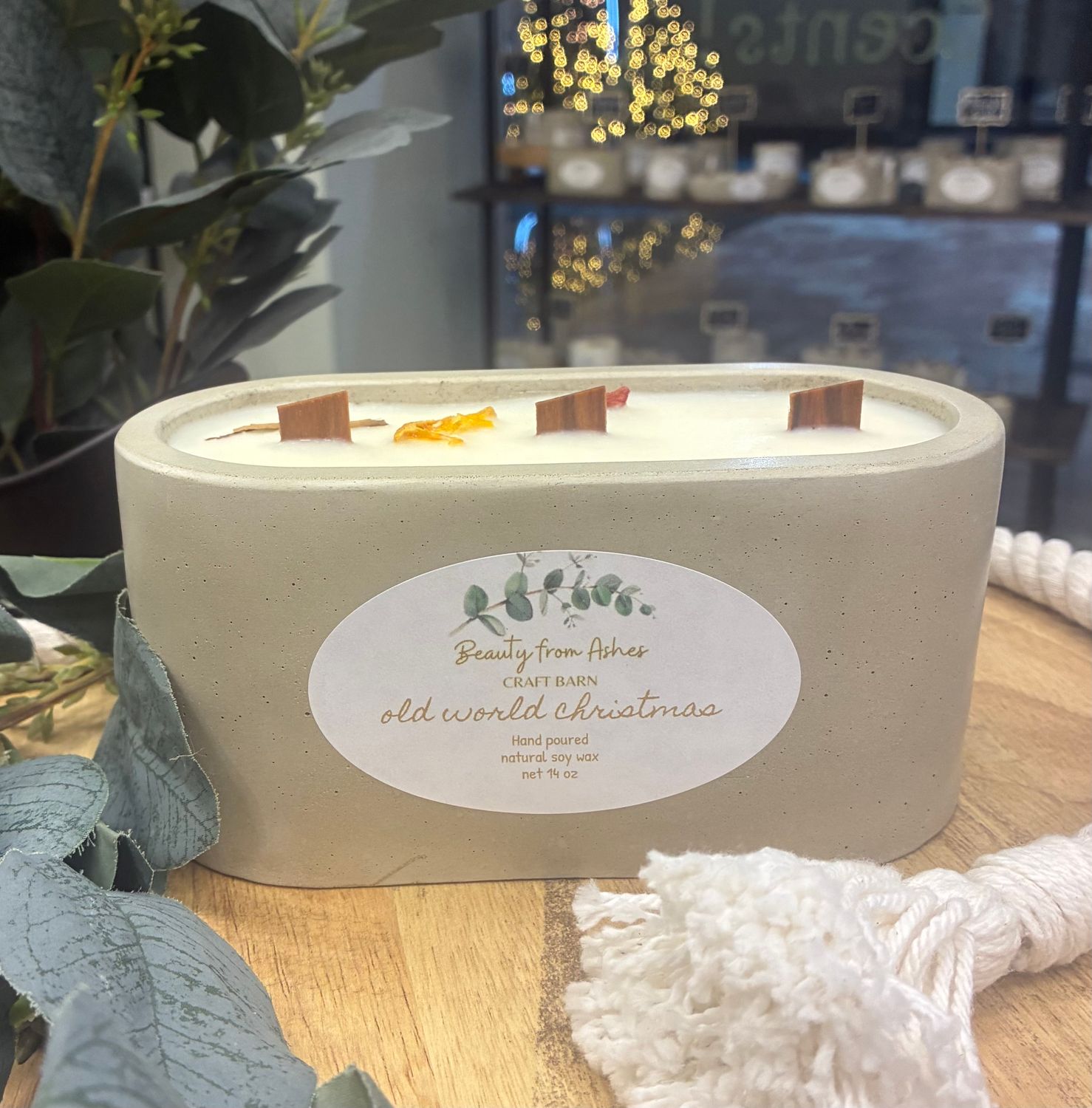 14 Oz Oval, Old World Christmas, Gray