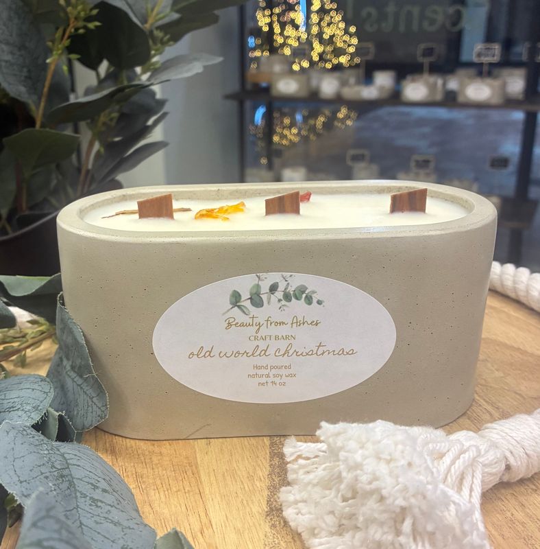 14 Oz Oval, Old World Christmas, Gray