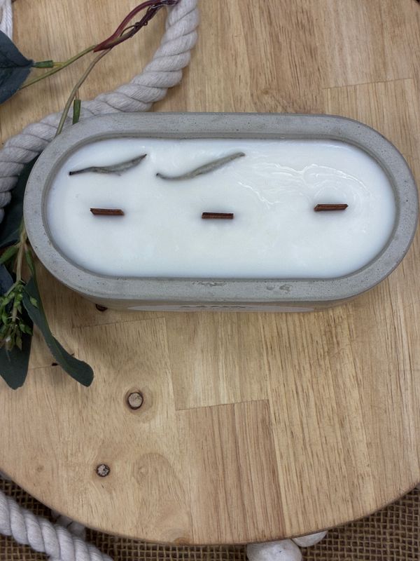 14 oz Oval, White Tea & Ginger, Gray