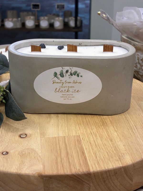 14 oz. Oval,  Black Ice, Gray Concrete