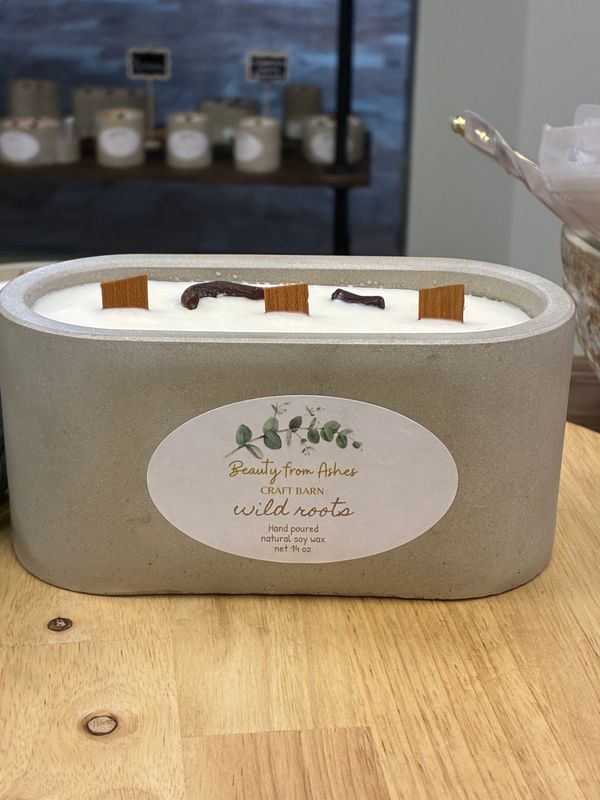 14 oz Oval, Wild Roots, Gray Concrete