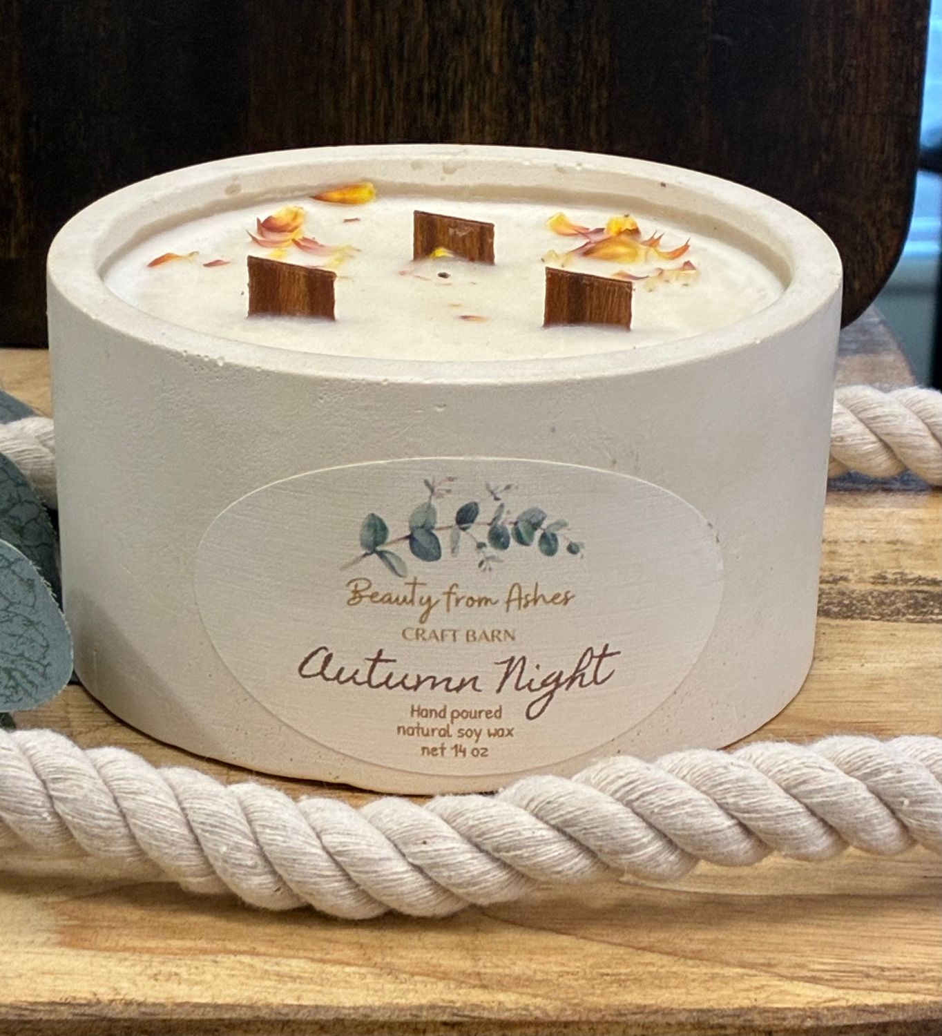 14oz Round (NMH), Autumn Night,  White