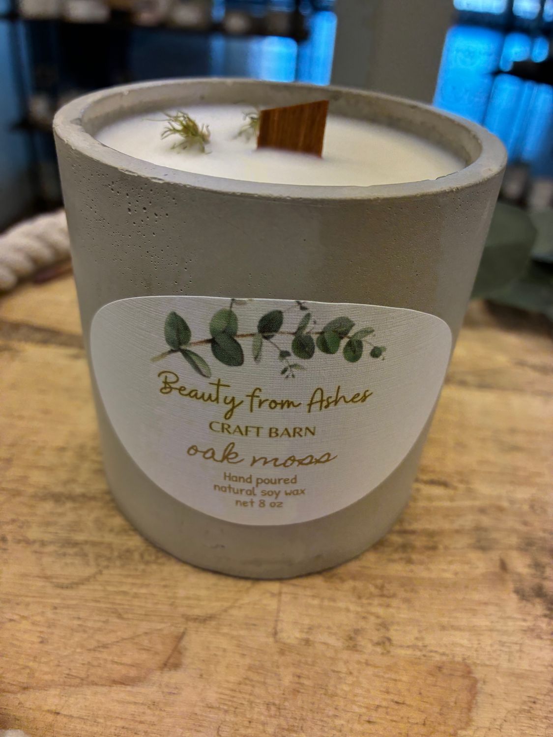 08 oz Round, Oak Moss, Gray