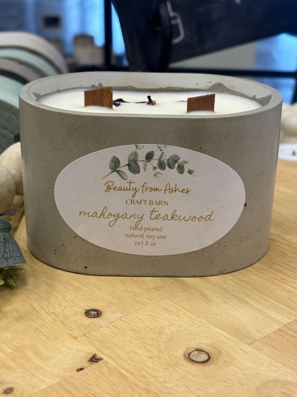 08 oz Oval, Mahogany Teakwood, Gray