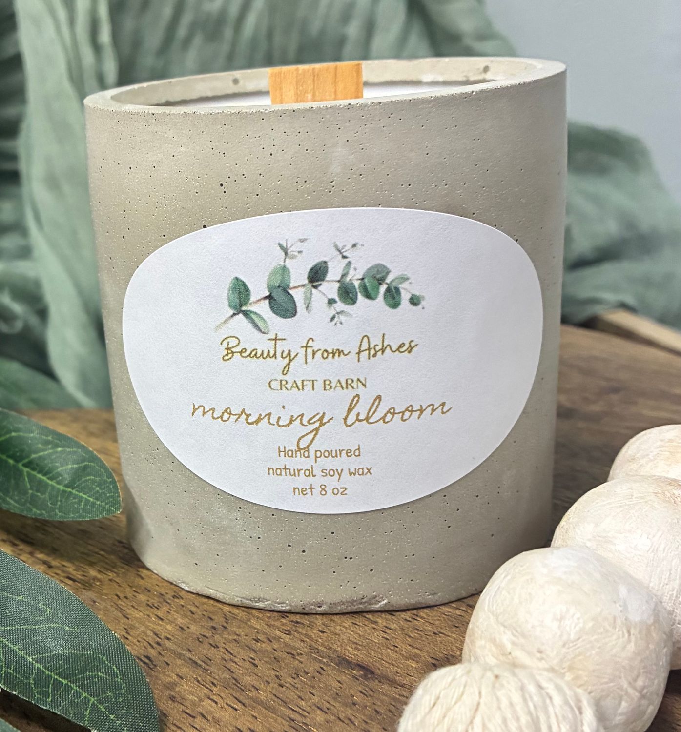 08 Oz Round, Morning Bloom, Gray