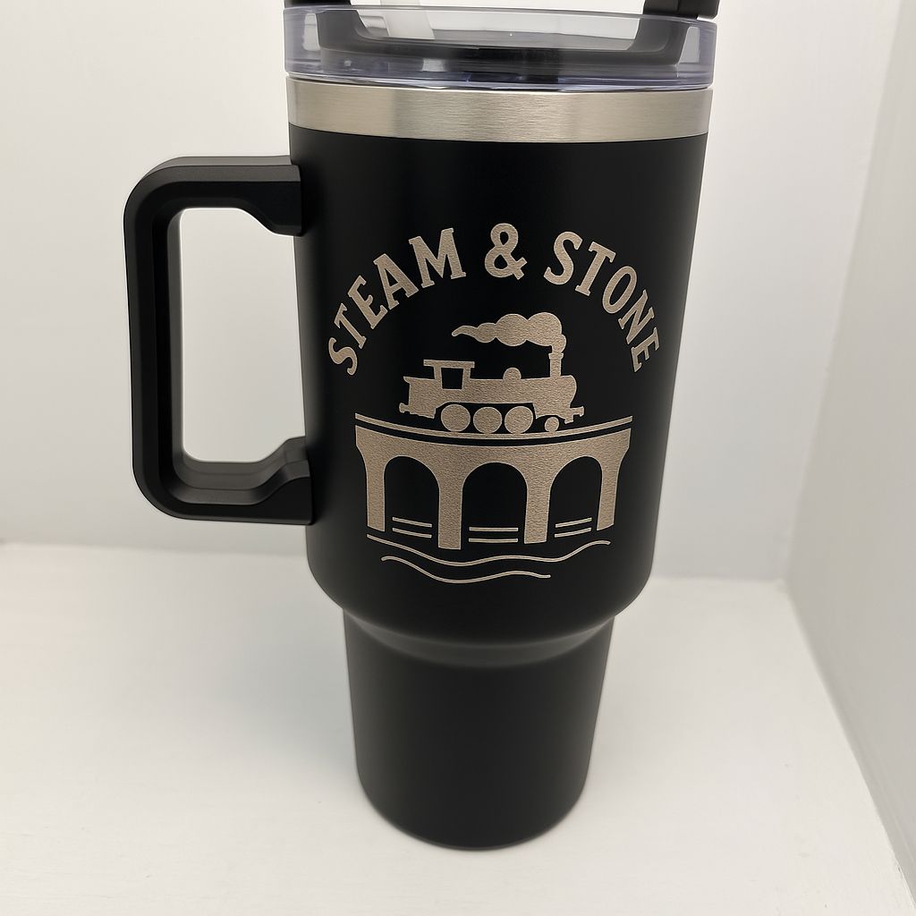 1.2 Litre personalised Nitro Steam &amp; Stone engraved flask.