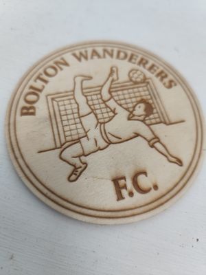Bolton Wanderers Engraved Basswood Coaster
