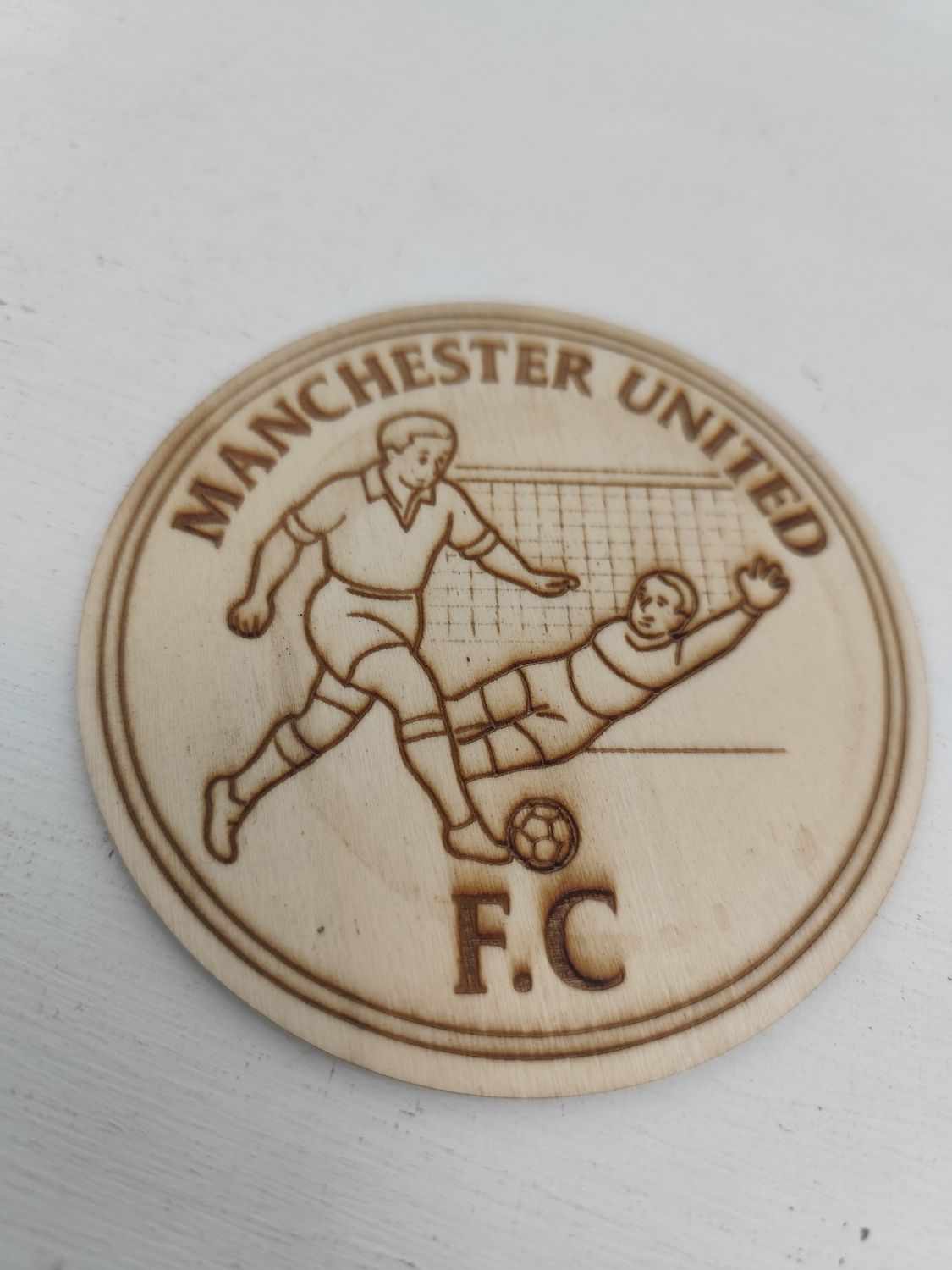 Manchester United Engraved Basswood Coaster