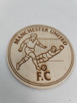 Manchester United Engraved Basswood Coaster