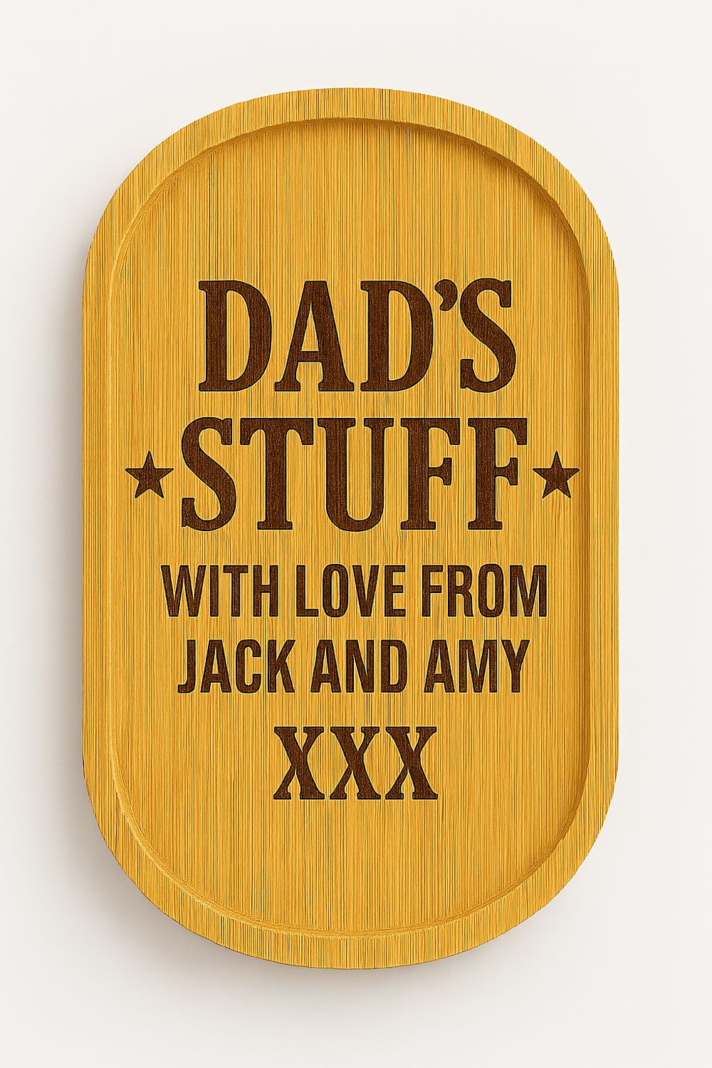 🪵 Bamboo Tray customised– Personalised with Your Text or logo.