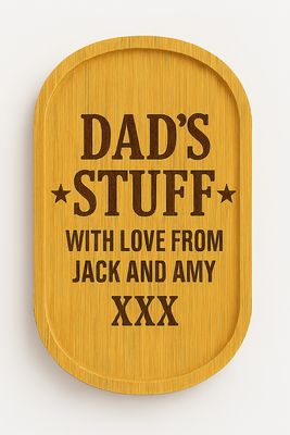 🪵 Bamboo Tray customised– Personalised with Your Text or logo.