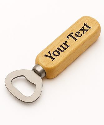 Wooden bottle opener engraved - Your Custom Text