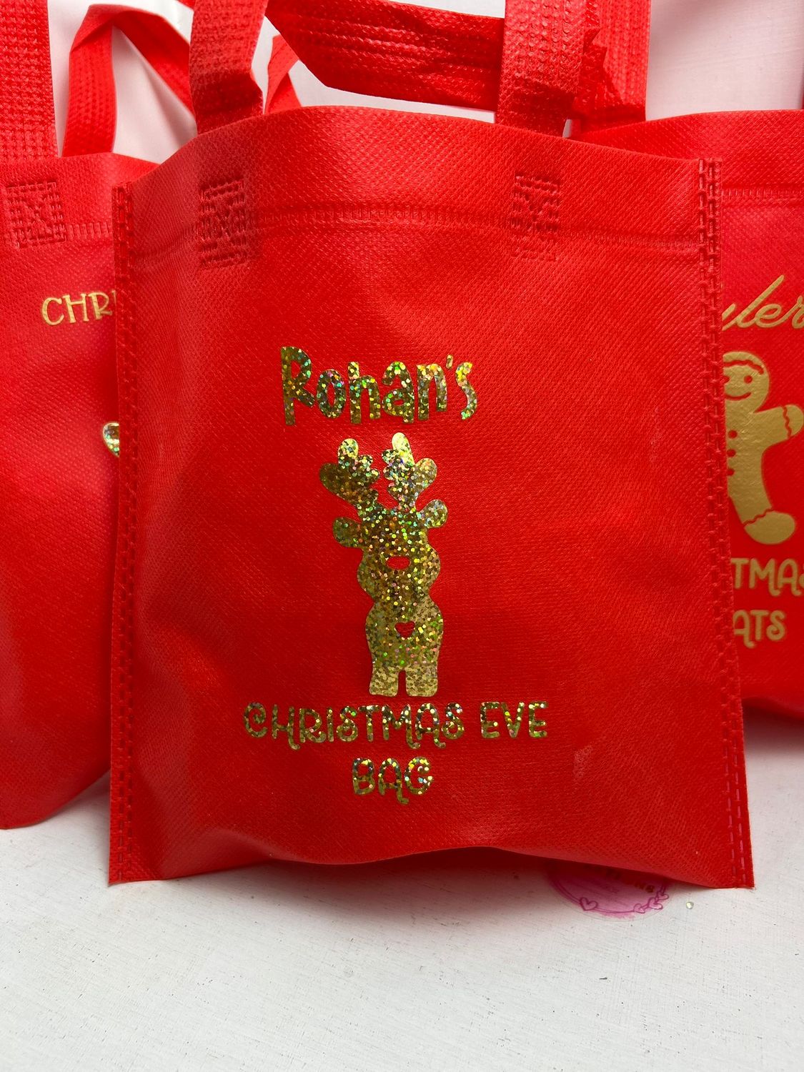 Christmas Polyester Tote Bag - Personalised Any Name