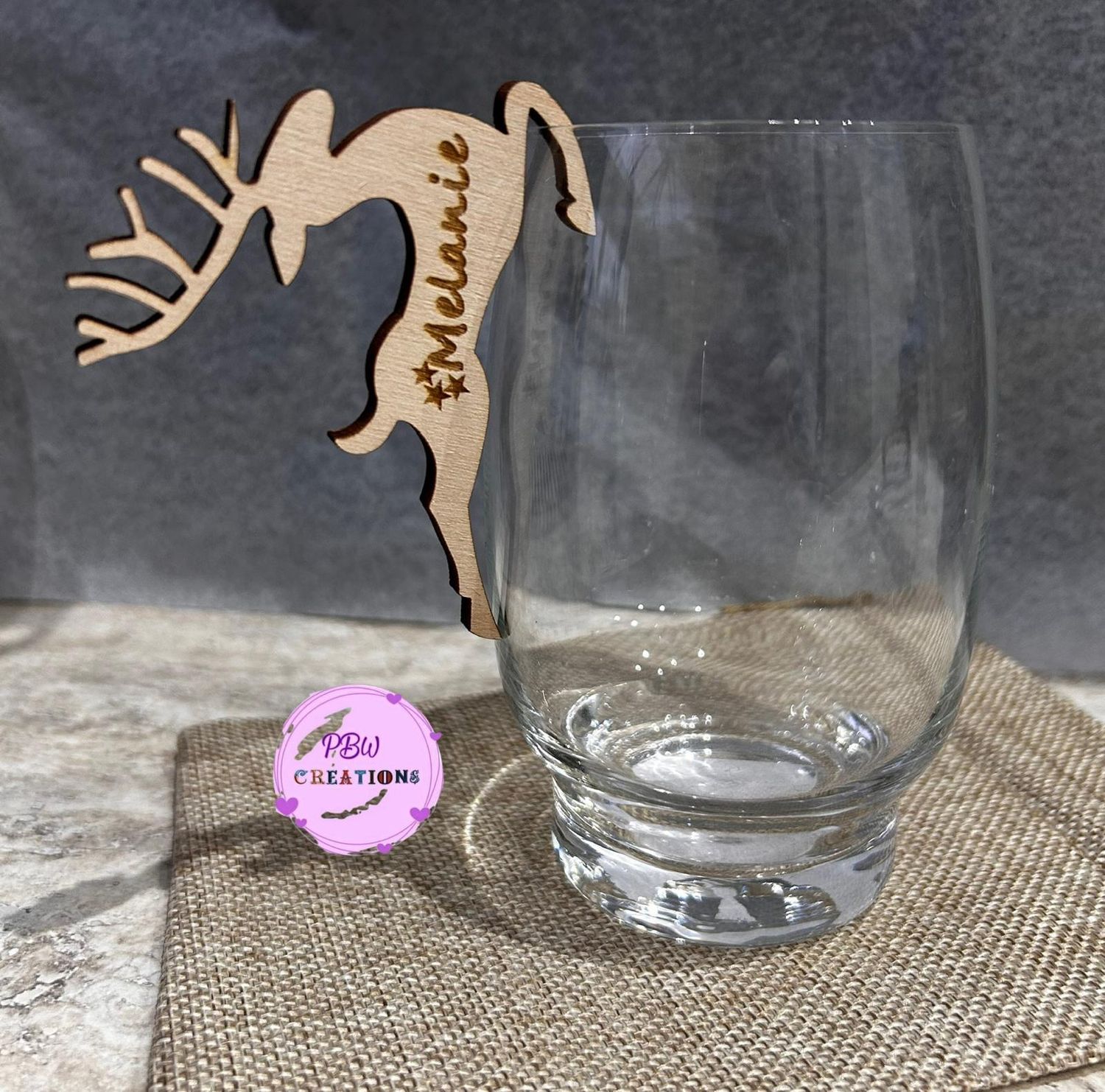 🦌 Personalised Wooden Reindeer Place Names – Festive Table Decor