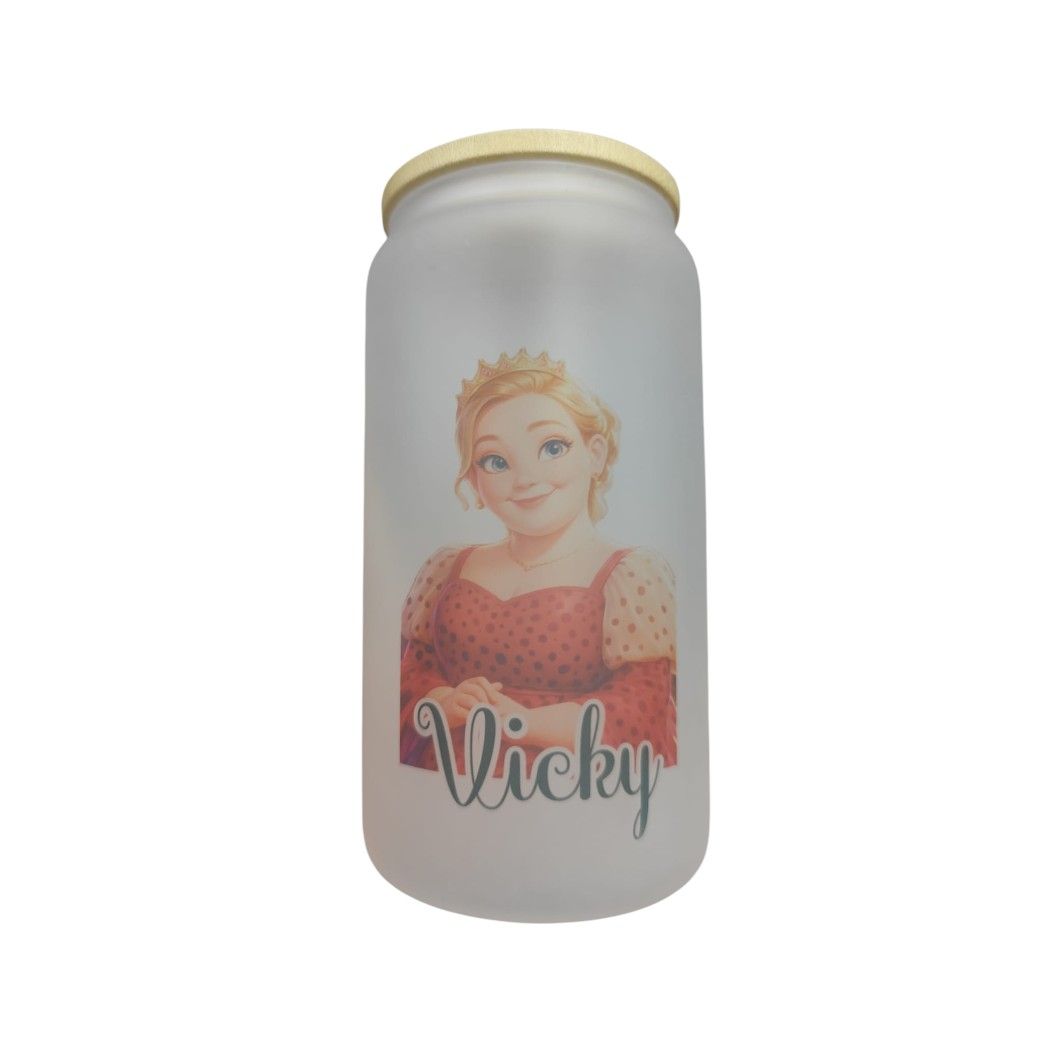 🌿 Frosted Glass Tumbler with Bamboo Lid &amp; Straw – 18oz