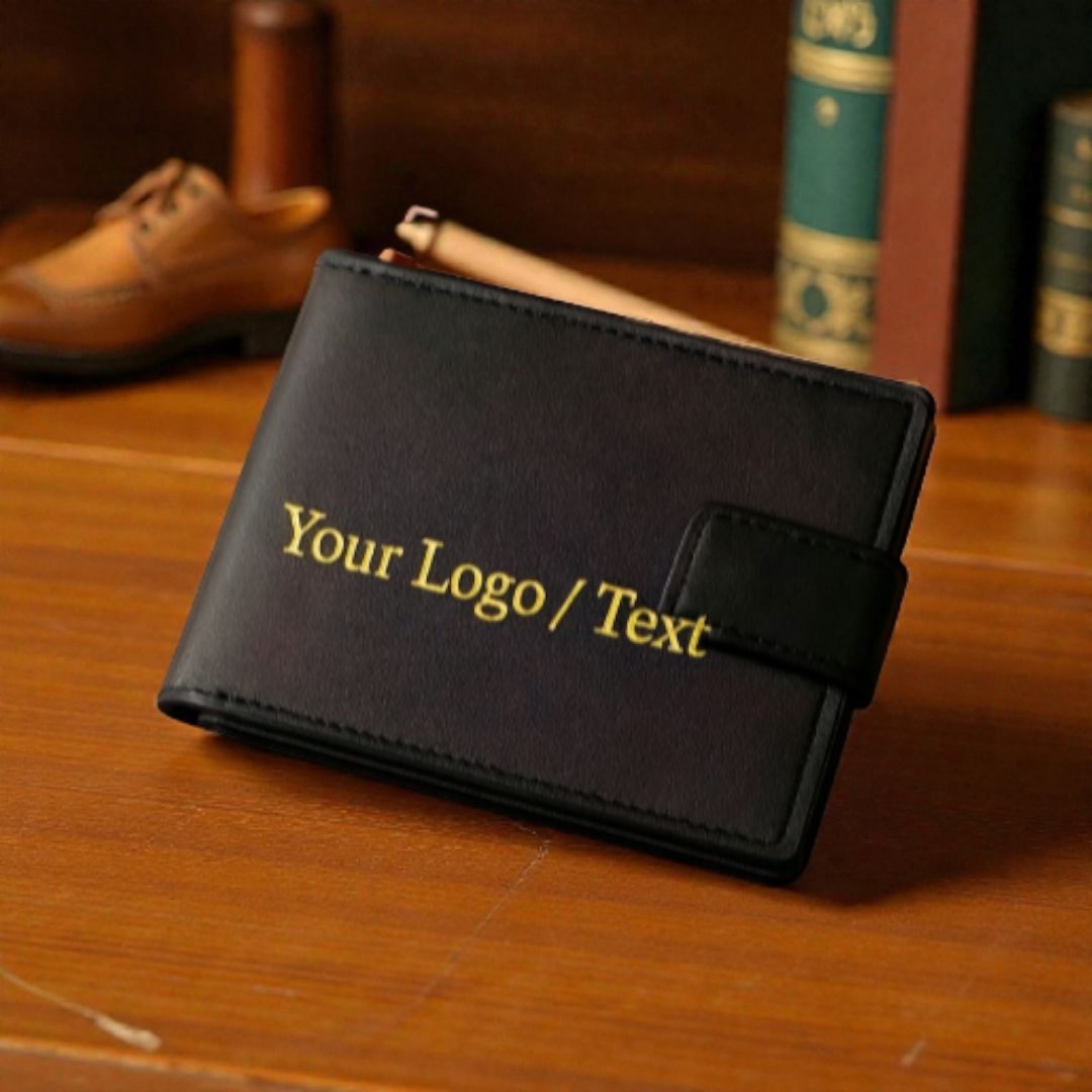 Leather Engraved Wallet "Designed your way" "Your Logo and/or Text