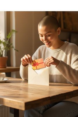 Pbwcreations e‑gift card usable on personalised mugs, engraved glasses, Spotify code key rings and custom gifts.