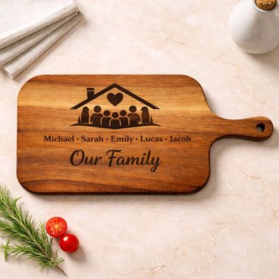 🪵 Personalised Engraved Chopping Board — Any Text, Logo or Stock Design Personalised wooden chopping board with engraved custom logo and text options