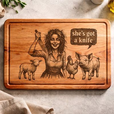 Personalised Engraved Chopping Board – Family Tree, BBQ Dad or Custom Logo Design