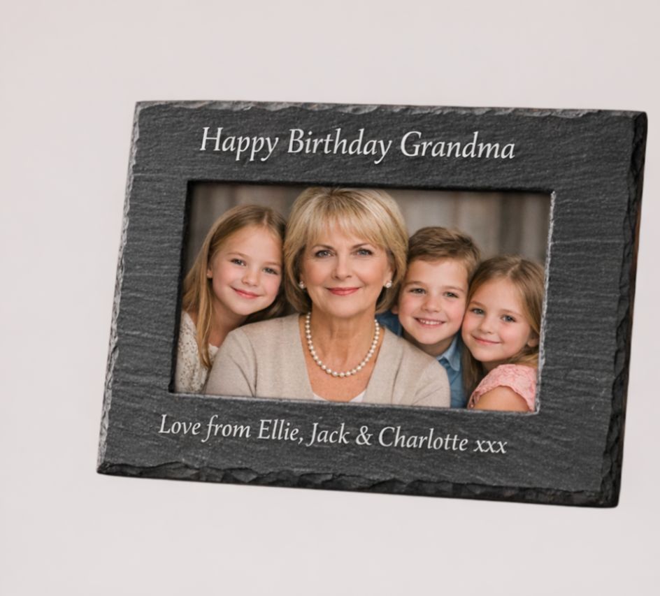 Personalised Engraved Slate Frame – Custom Mother's Day Gift or Any Occasion