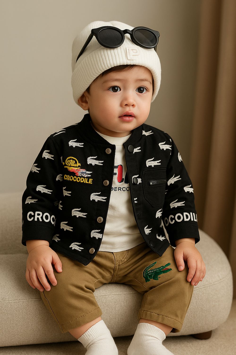 Alligator Shirt with Cargo Pents