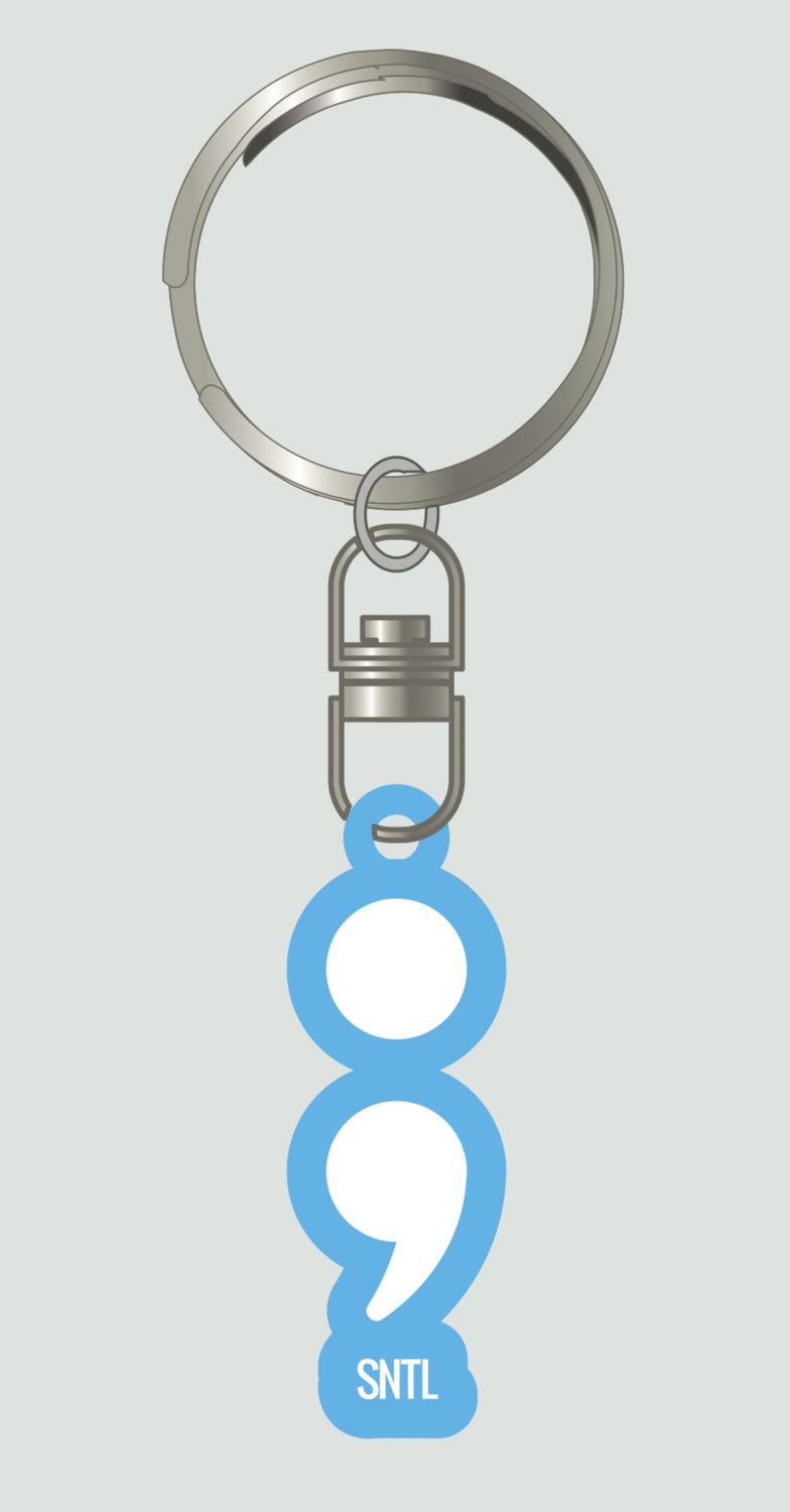 Semicolon Keychain