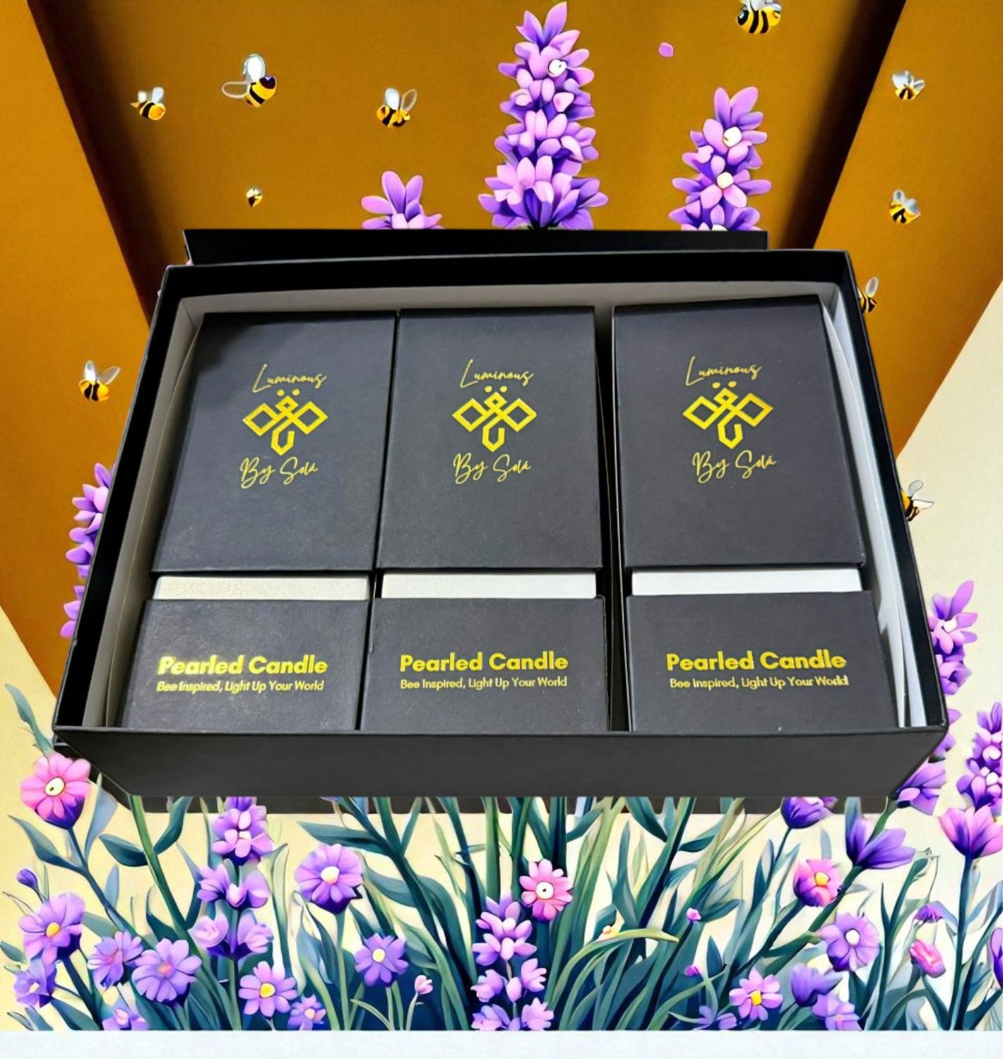 Luminous Wax Pearls - Signature Box (Set of 3 White Scented) Lavender