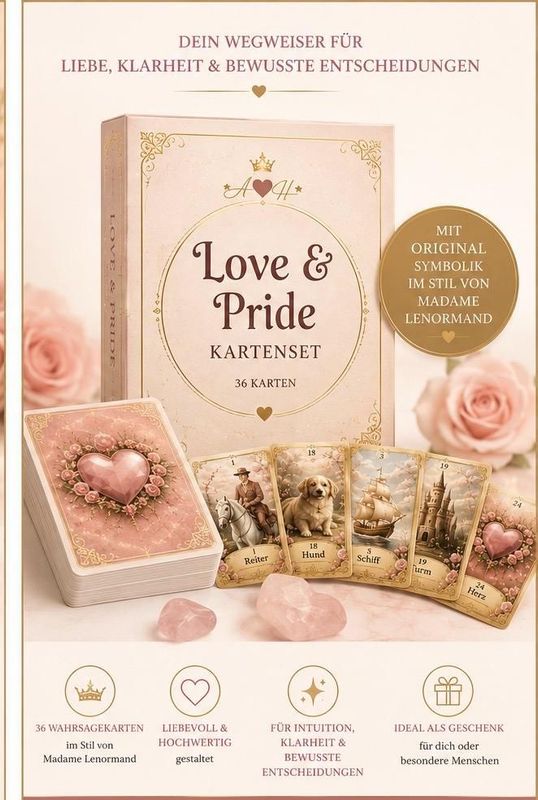 LOVE & PRIDE – Lenormand-Kartenset (36 Karten) LOVE & PRIDE – Lenormand-Kartenset (36 Karten)
