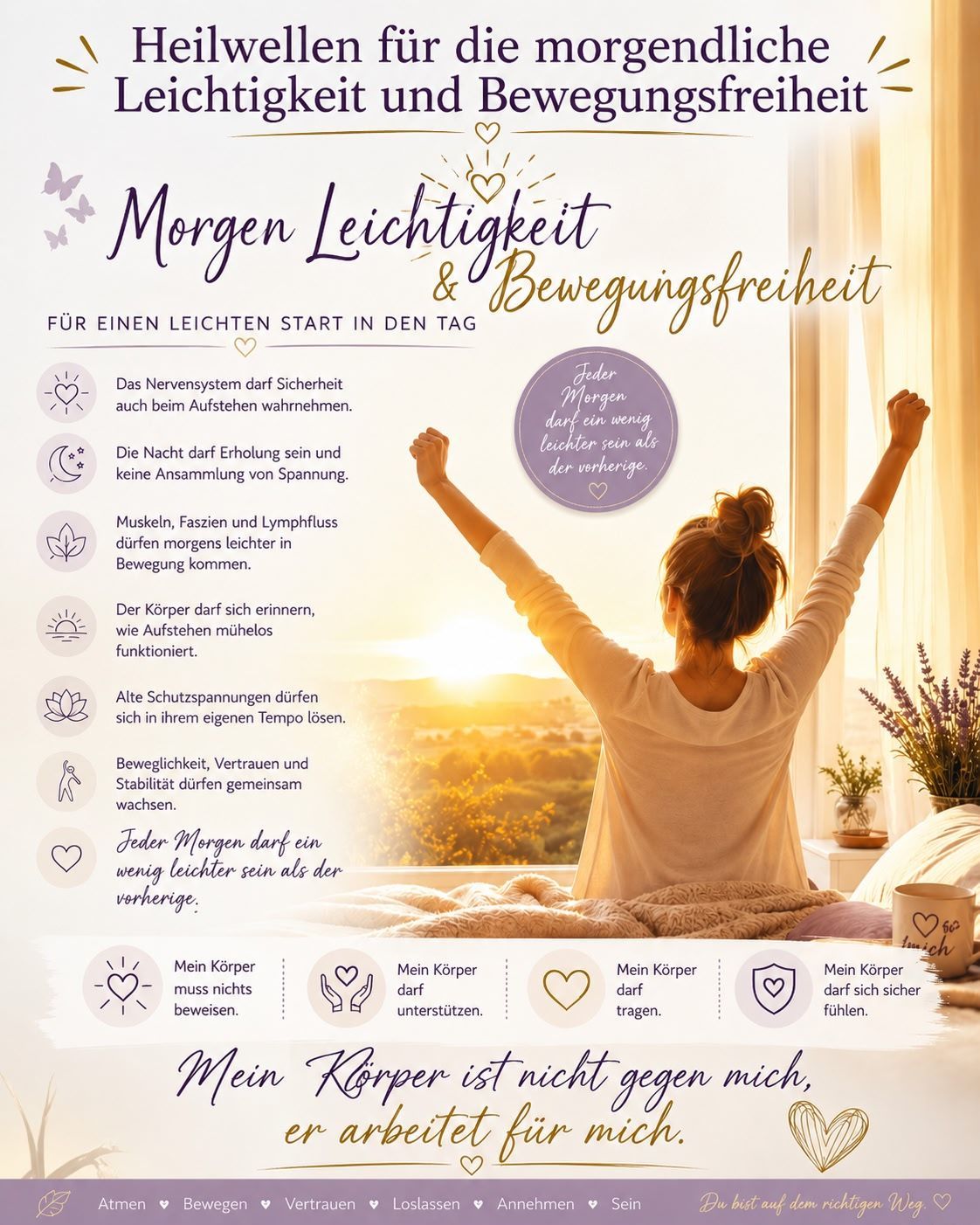 Heilwellen der Seherin für morgendliche Leichtigkeit & Bewegungsfreiheit Heilwellen der Seherin für morgendliche Leichtigkeit & Bewegungsfreiheit