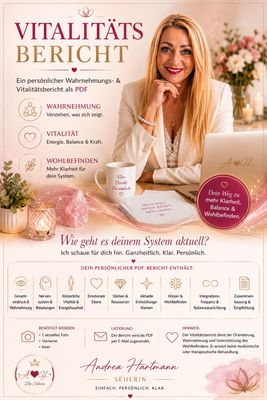 Dein persönlicher Wahrnehmungs- & Vitalitätsbericht und ausgleichende Frequenz Dein persönlicher Wahrnehmungs- & Vitalitätsbericht und ausgleichende Frequenz