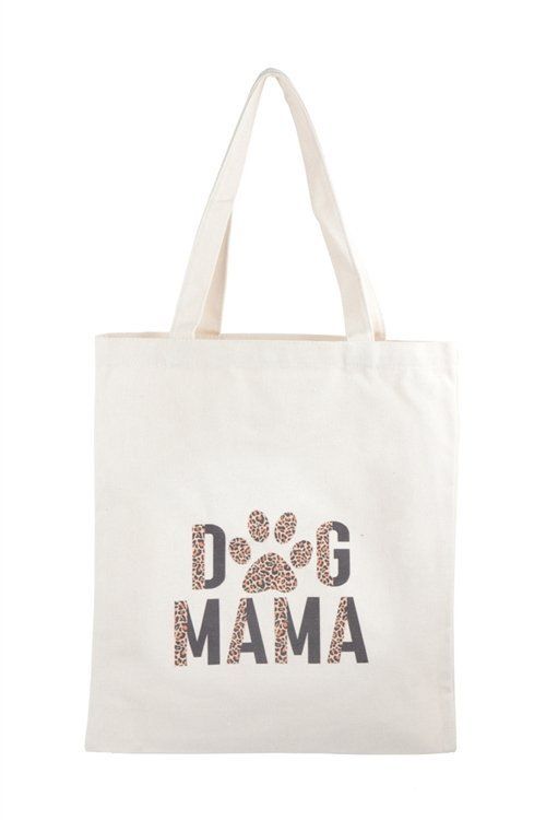 DOG MAMA PRINT TOTE BAG