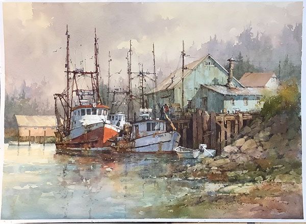 “Calm River Morning, Alaska”