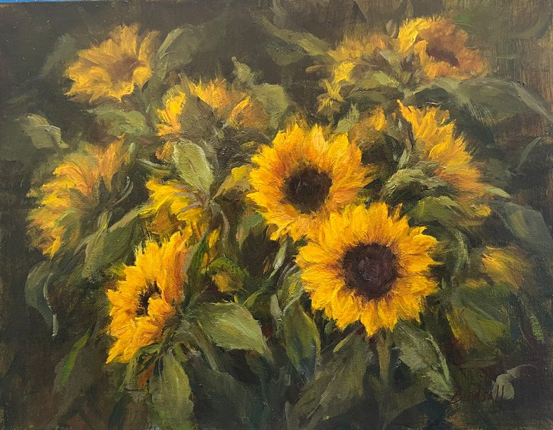 “Gazing Sunflowers”
