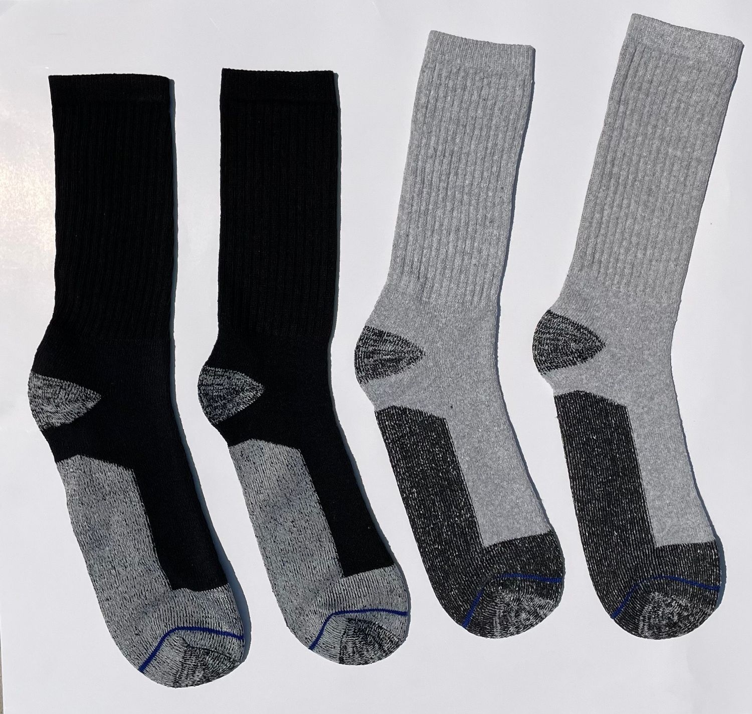 Heavy-Duty Work Socks – Black &amp; Gray