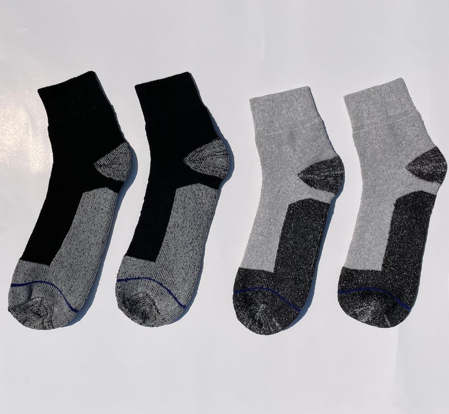 Heavy-Duty Work Socks – Black &amp; Gray