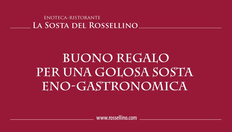 Buono regalo per una golosa sosta eno-gastronomica