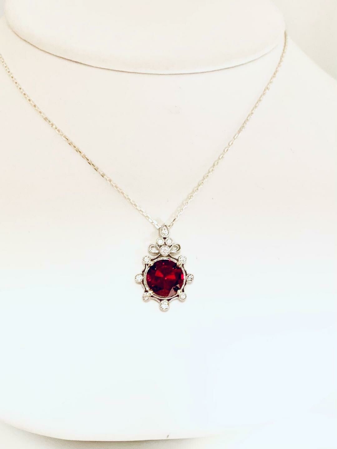 Ruby Diamond Pendant