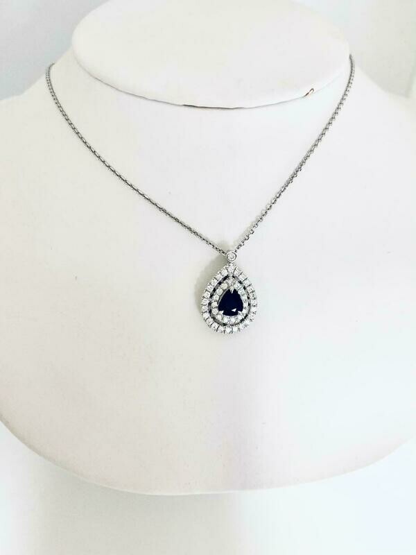 Sapphire Diamond Pendant