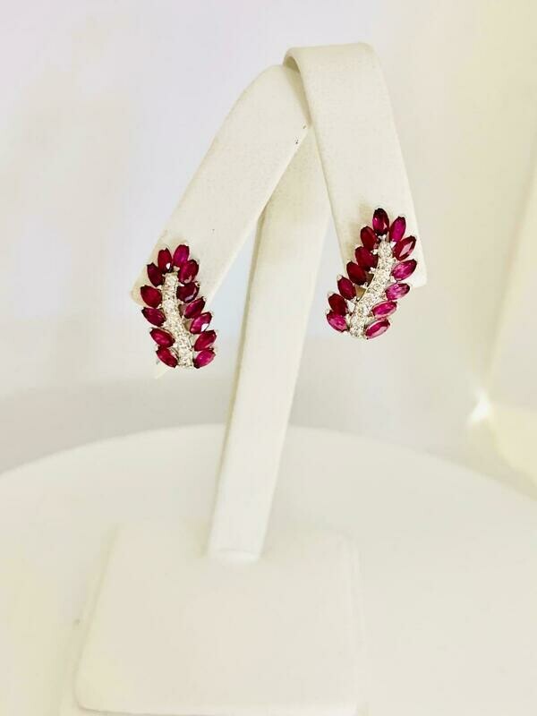 Ruby and Diamond Earring