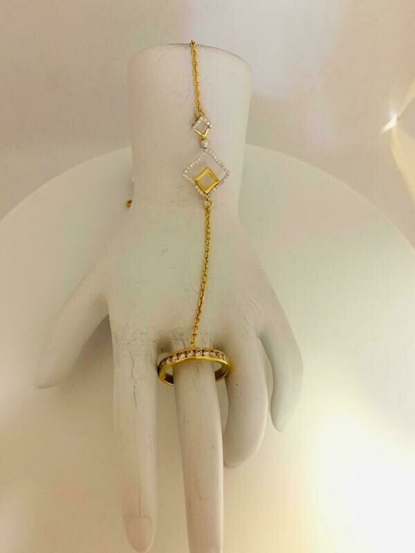 Ring Bracelet with Diamonds
