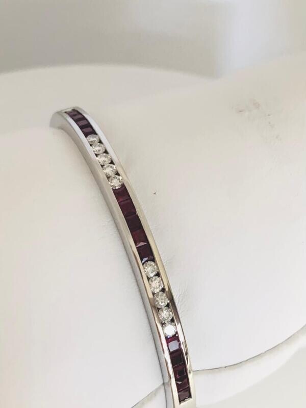RUBY AND DIAMOND BANGLE