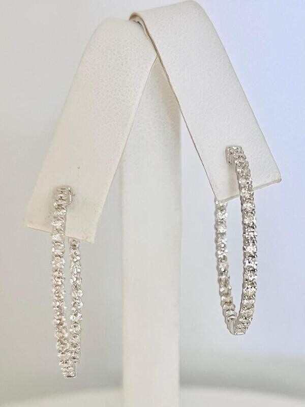 DIAMOND HOOP EARRING