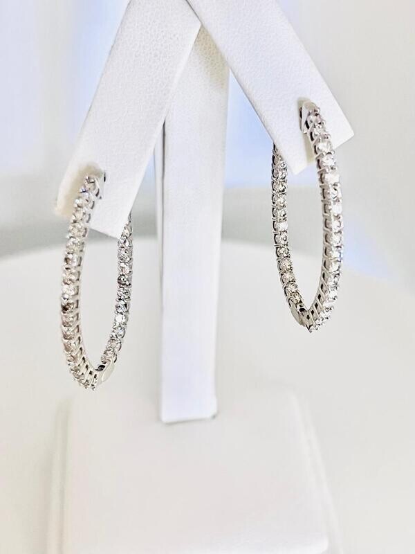 HOOP DIAMOND EARRINGS