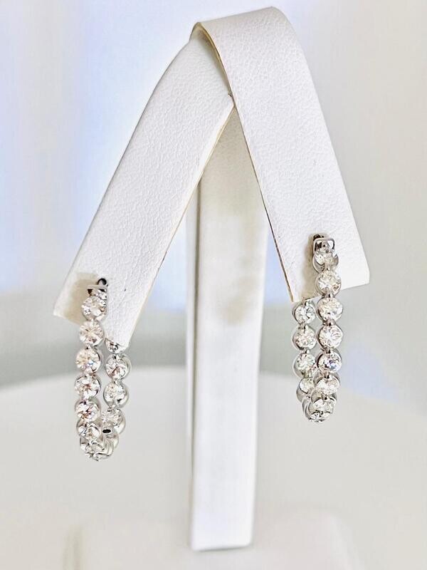HOOP DIAMOND EARRINGS