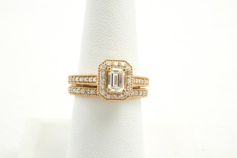 Rose Gold Engagement Ring Set