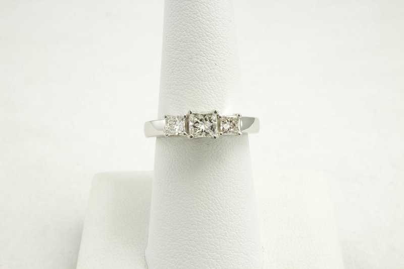 Three Diamond Engagement Ring